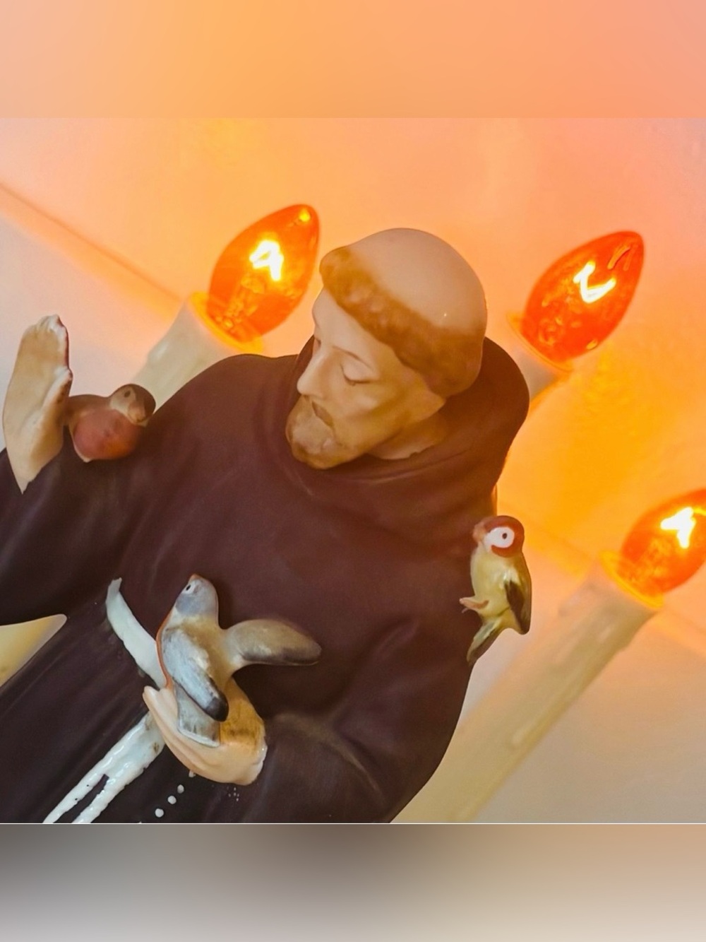 GOEBEL Porcelain Figure Fine Original Vintage Art Statue Saint Francis of Assisi